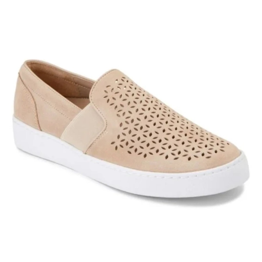 Vionic Slip-On Sneakers in Nude and White
